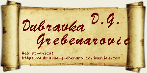 Dubravka Grebenarović vizit kartica